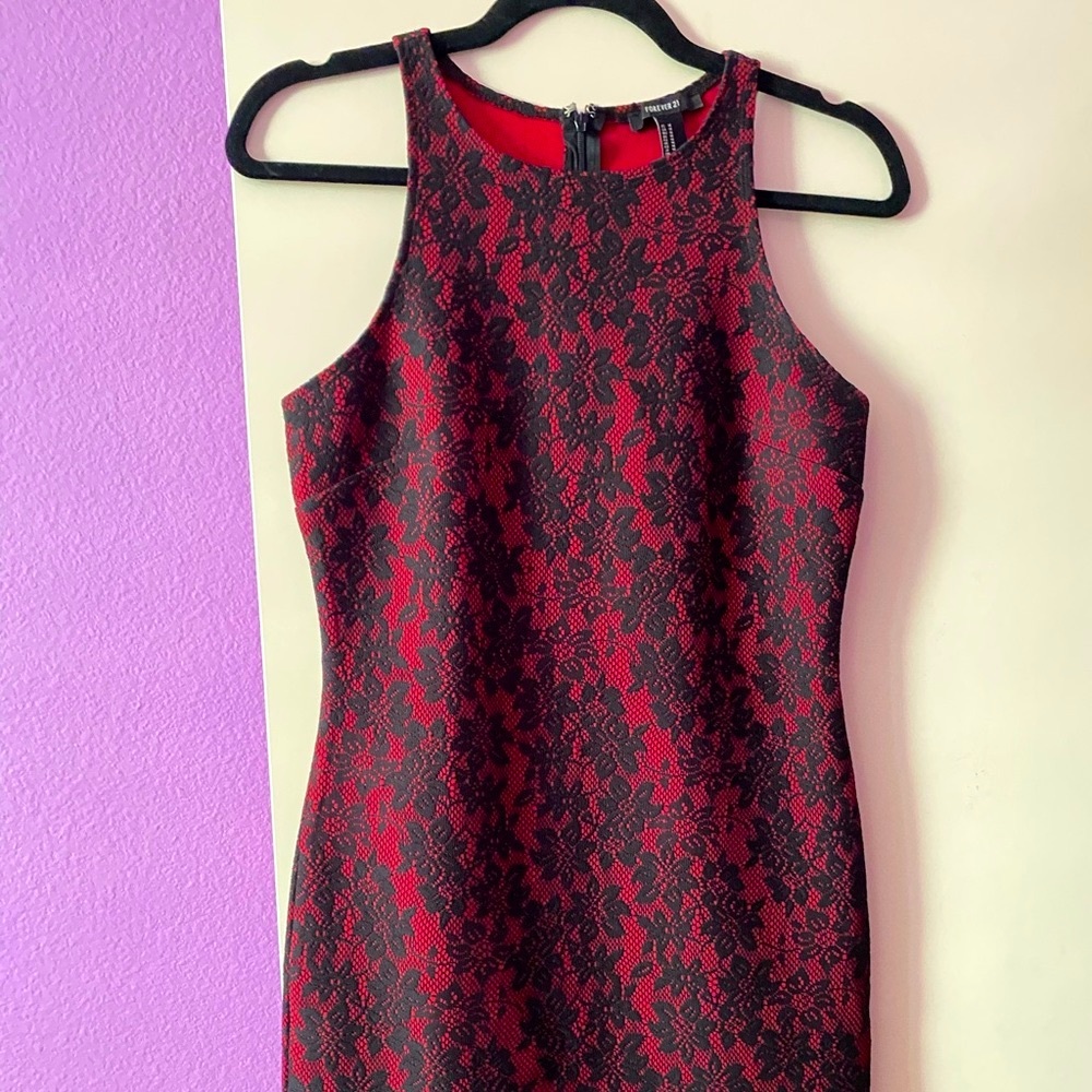 Forever 21 Black & Red Lace Dress